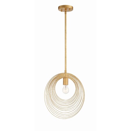 Crystorama Doral 1 Light Renaissance Gold Pendant DOR-B7701-RG